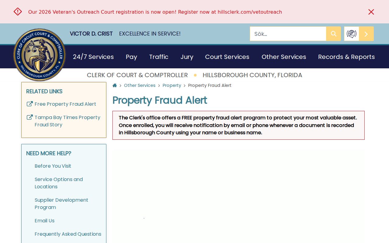 Hillsborough property fraud alert for Temple Terrace parcels