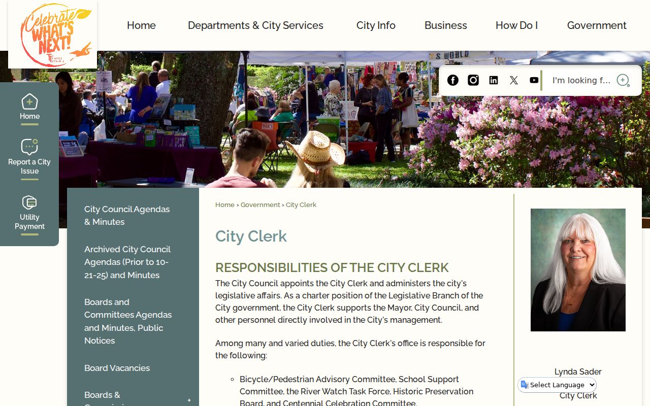 Temple Terrace City Clerk records route for neighborhood research