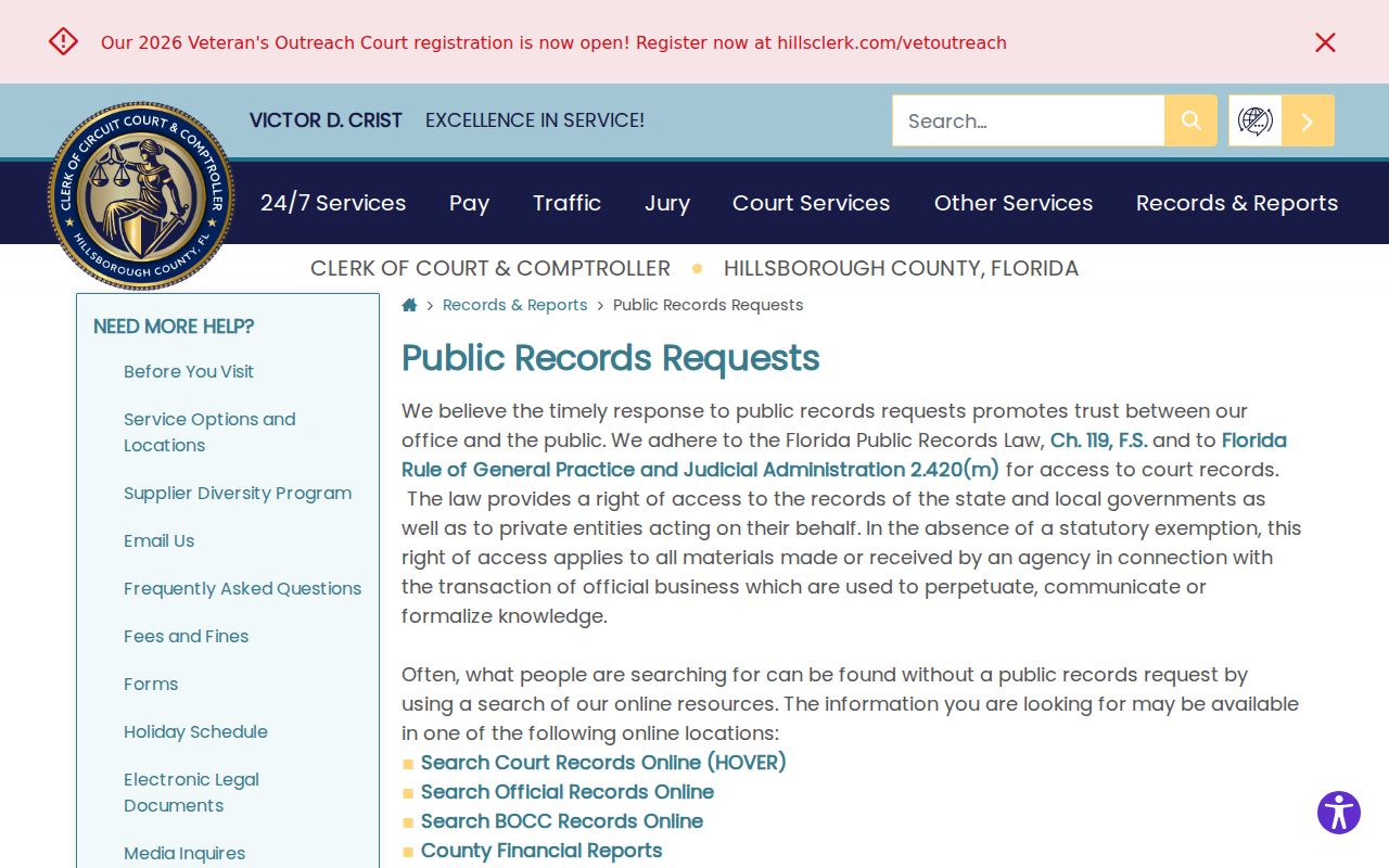 Hillsborough public records request fallback for resident names